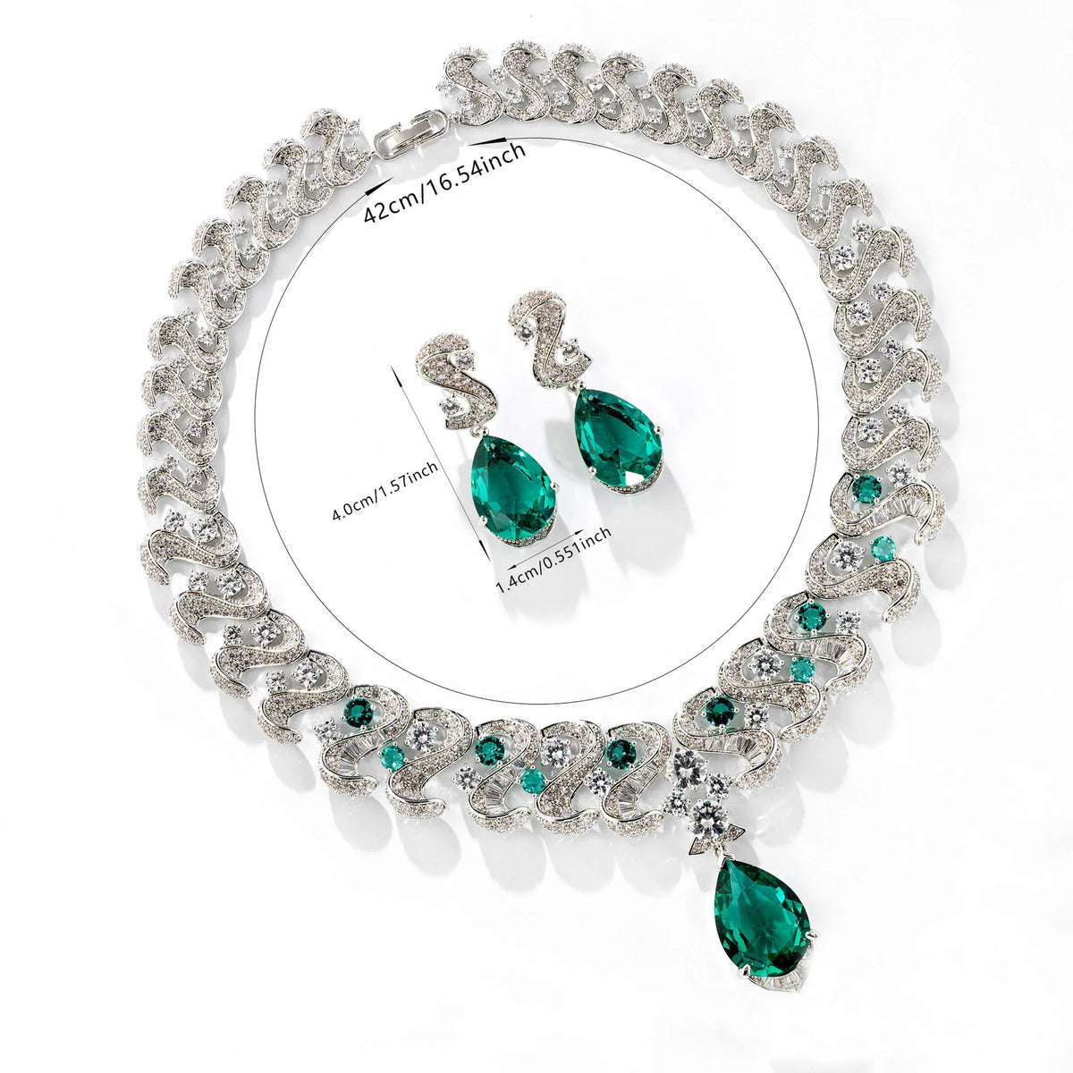 Luxury Necklace & Earring Holiday Wedding Set