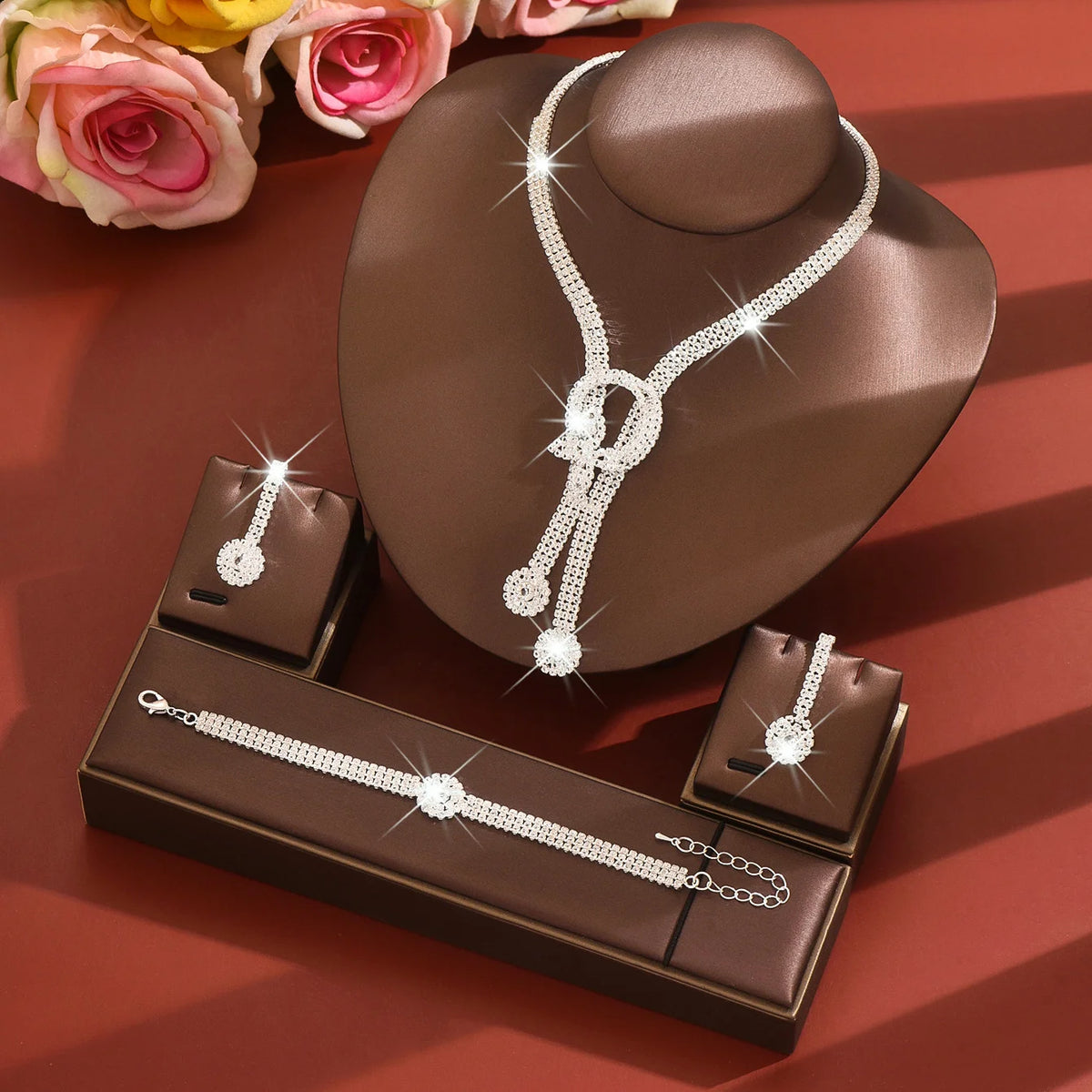 Full Diamond Luxury Bridal Jewelry Set