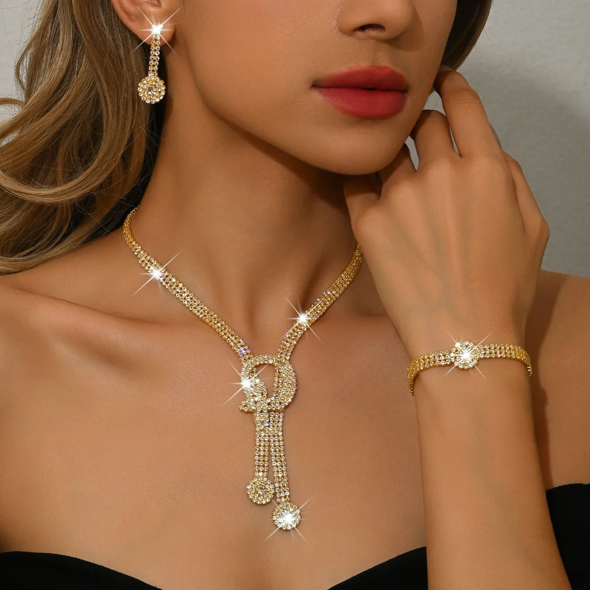 Full Diamond Luxury Bridal Jewelry Set