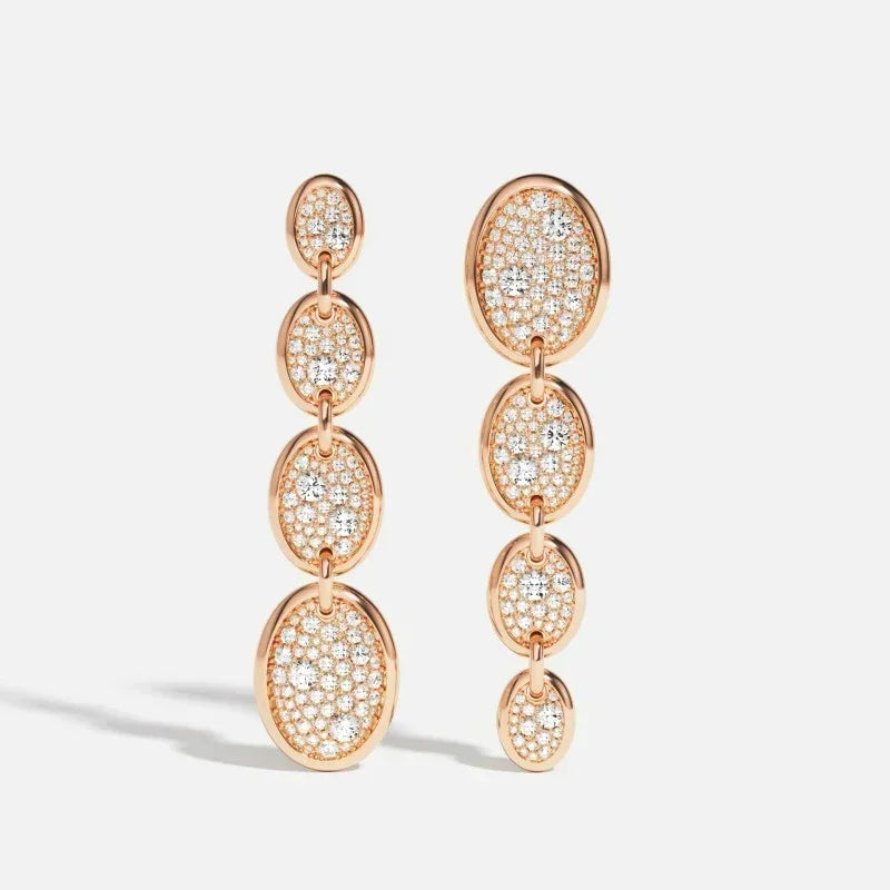Diamond Earrings, Necklace & Bracelet Set – 925 Silver